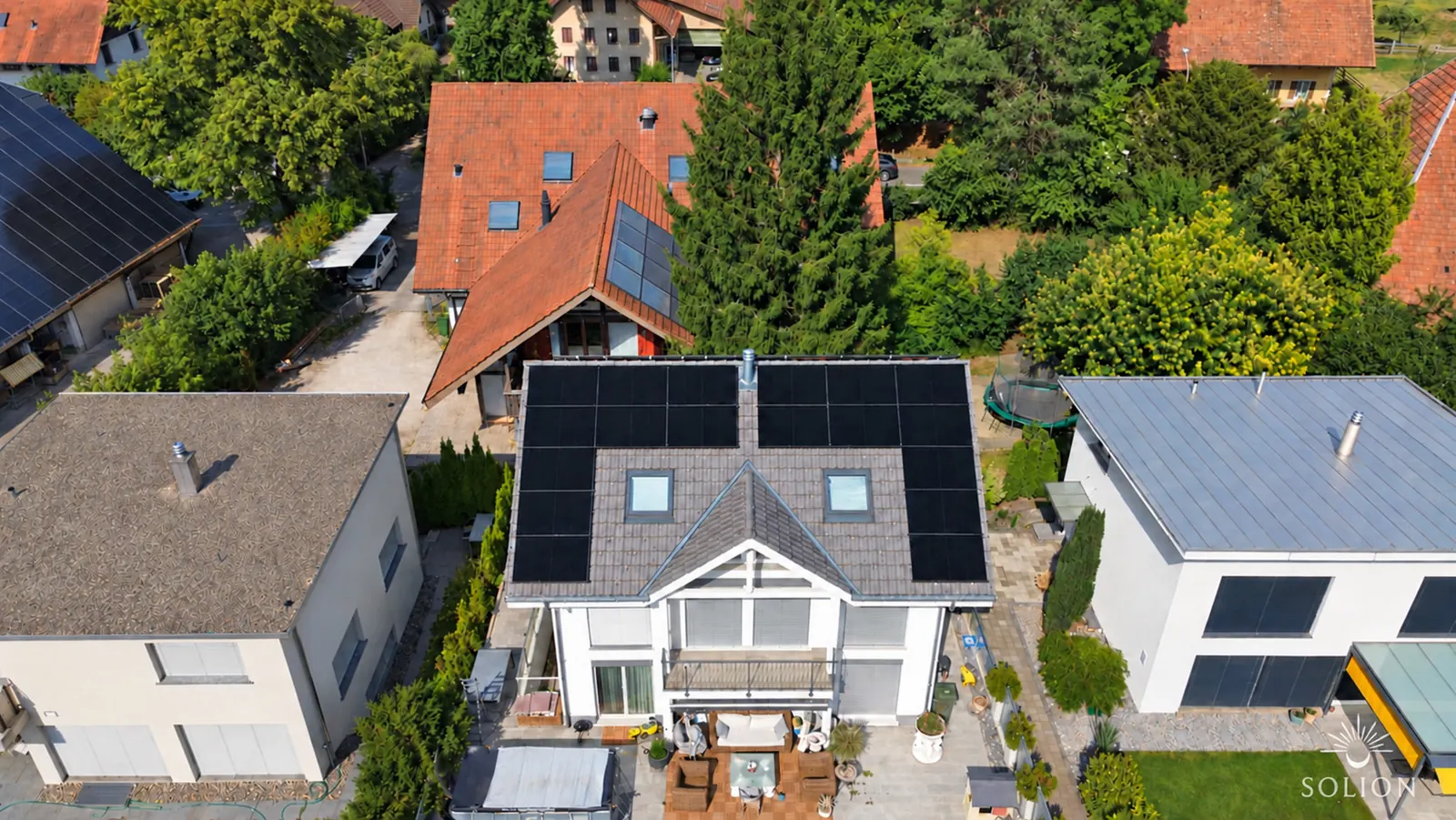 Photovoltaikanlage auf einem Wohnhaus in Derendingen
